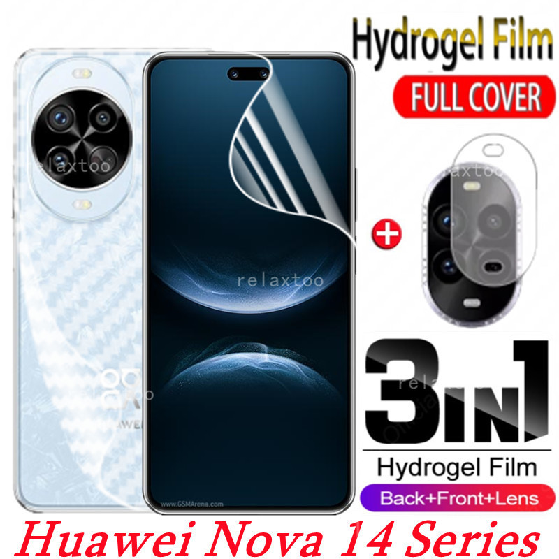 3IN1 ด้านหน้ากลับ Hydrogel Soft ฟิล์มสําหรับ Huawei Nova 14 Nova14 Pro i 14Pro 14i Nova14Pro Nova14i