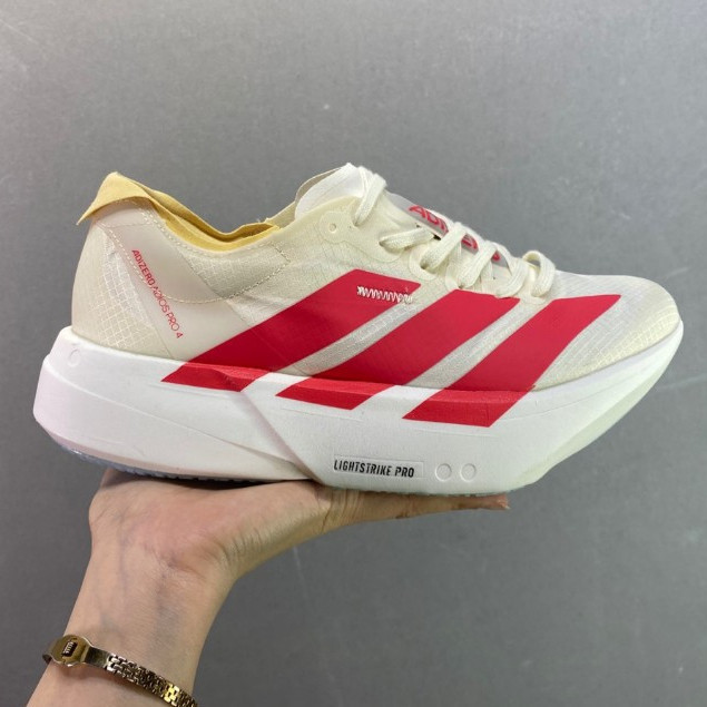 รองเท้าวิ่ง Adizero Adios Pro 4 เทคโนโลยีแผ่นคาร์บอน สำหรับเด็กและเยาวชน รหัส JR4542 XW71 OMH3