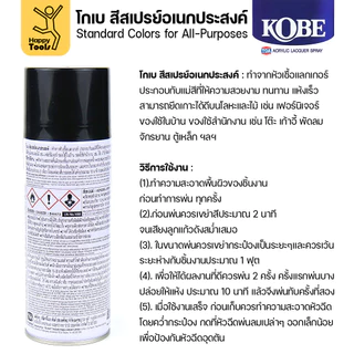 (1กระป๋อง) สีสเปรย์ KOBE เลือกสีในตัวเลือก ขนาด400CC ของแท้ ราคาดี มีของพร้อมส่งตลอด