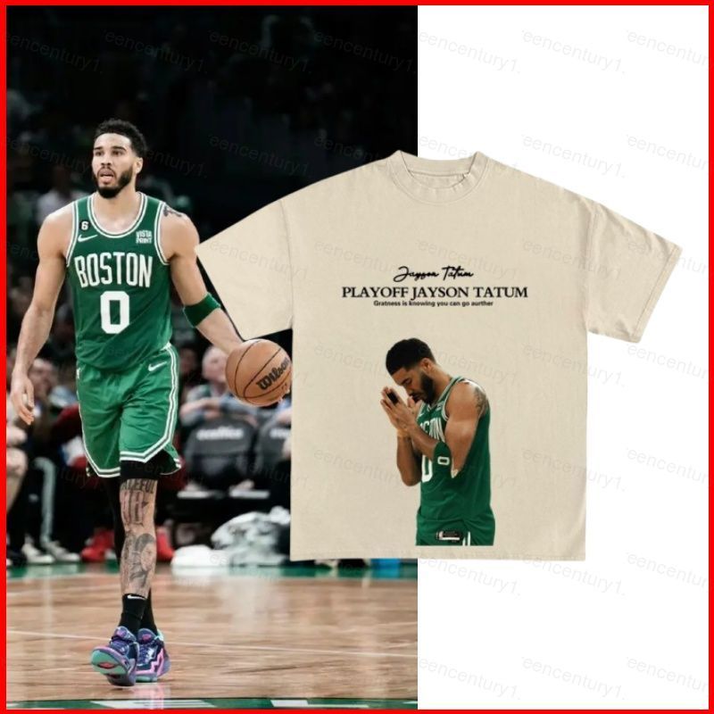 เสื้อยืดแขนสั้นลายJayson Tatum Boston Celtics สำหรับฤดูร้อน