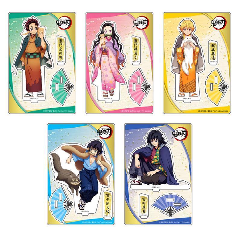 Demon Slayer Merchanded อะคริลิคเดสก์ท็อป Swing Stand Tanjiro ถั่ว Tomioka Giyuu รักภรรยาของฉัน Giyu