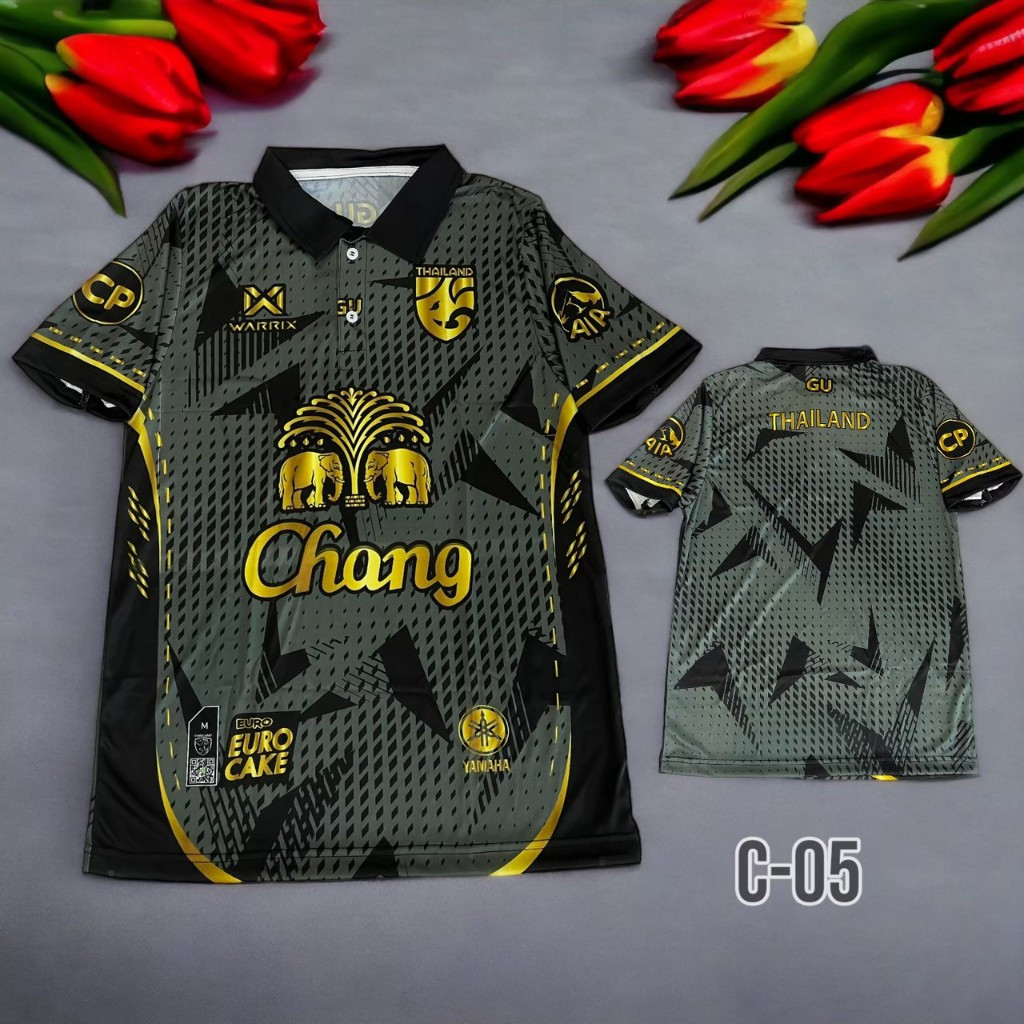 SK-SPORTรุ่นคอปกC -05 เสื้อกีฬาพิมพ์ลาย (S-5XL)