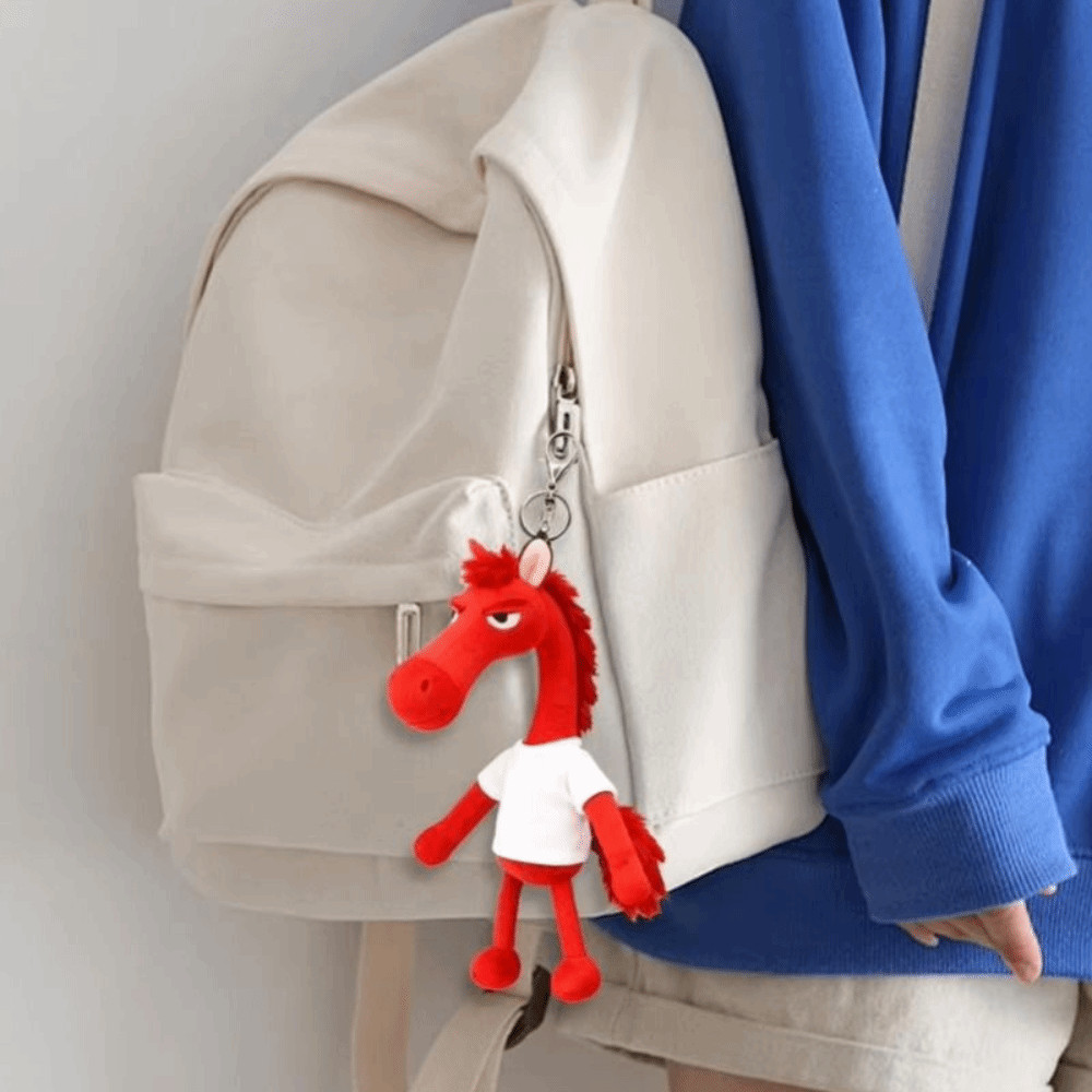 GIZMO Plush Dark Horse พวงกุญแจ, Creative Mascot ตุ๊กตาม้าจําลอง, ของเล่นตุ๊กตาน่ารักนุ่มสไตล์จีน Zodiac Pony ตุ๊กตาตกแต่งห้อง - รูปที่ 4