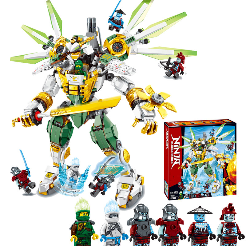 เลโก้ Phantom Ninja Lloyds Titan Mecha Ice King Minifigure Intelligence ประกอบของเล่นเด็กบล็อกอาคาร 
