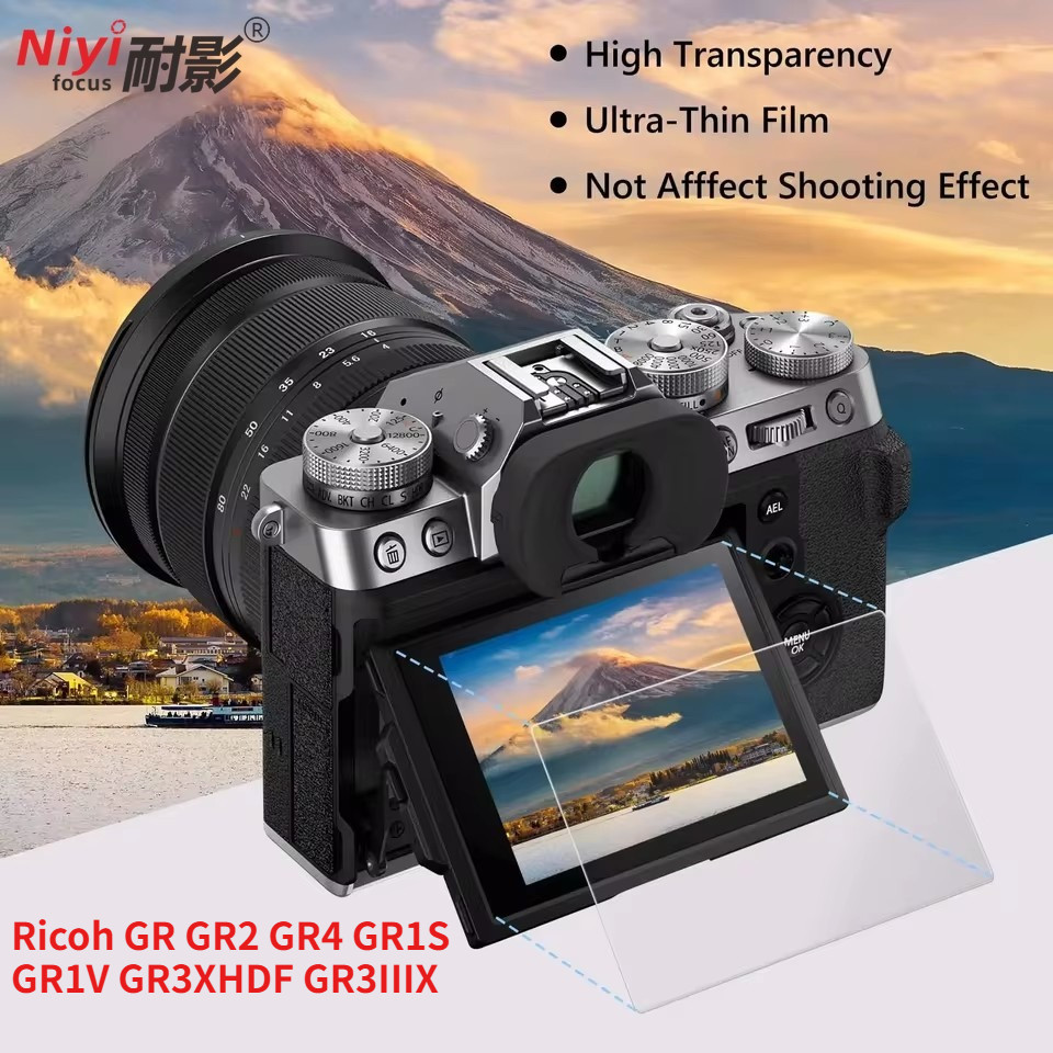 กระจกนิรภัยสําหรับ Ricoh GR GRII GRIII GR2 GR3 Mark II III GR4 GRIV GR1S GR1V GR3XHDF GR3IIIX กล้องห