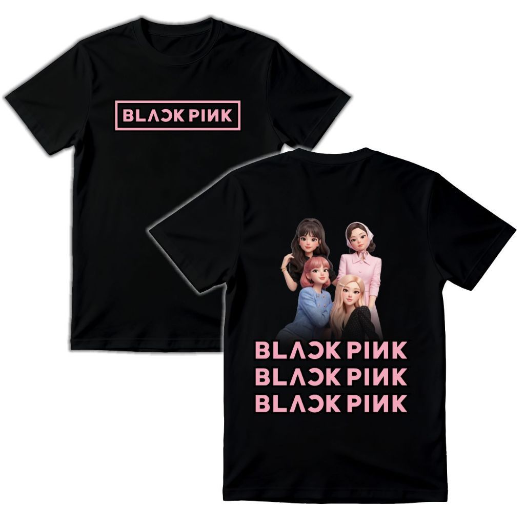 เสื้อยืด BLACKPINK || เสื้อยืด COOL BLACKPINK CARTOON 3D || ส - 4เอ็กแอล || ไม่จํากัดเพศ || เสื้อยืด