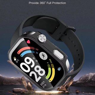กรณีแก้วนิรภัย for Redmi Watch 6 5 4 เคส ป้องกันหน้าจอป้องกัน Gores เติมฝาครอบคลุม for Xiaomi Redmi Watch 6 5 4