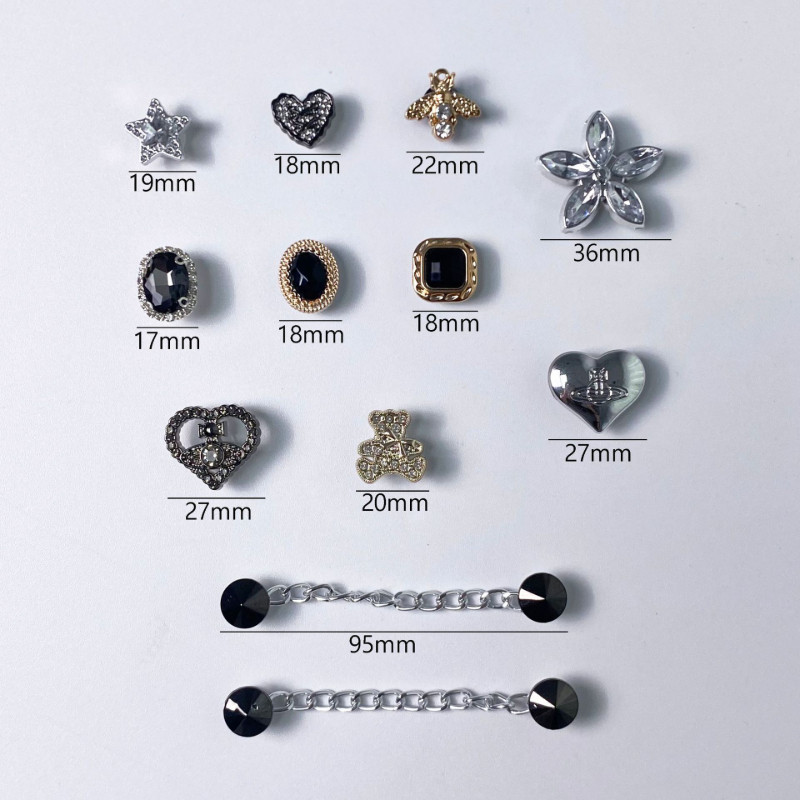 จี้ตกแต่งรองเท้าแฟชั่นหรูหรา | ของแต่งรองเท้าโคลก ดีไซน์พรีเมียม วิบวับสวยงาม - รูปที่ 4