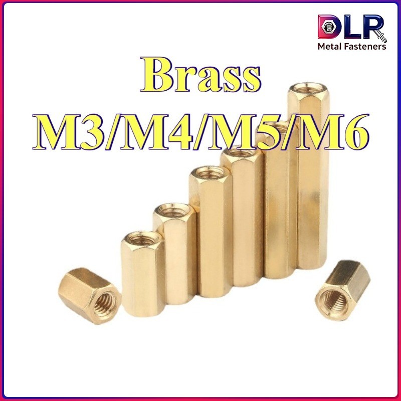 คอลัมน์ทองแดงหกเหลี่ยมกลวงรูผ่านสองด้าน นําความร้อน-ไฟฟ้าได้ ระบายความร้อนดี ป้องกันหมุน ขนาด M3-M6 