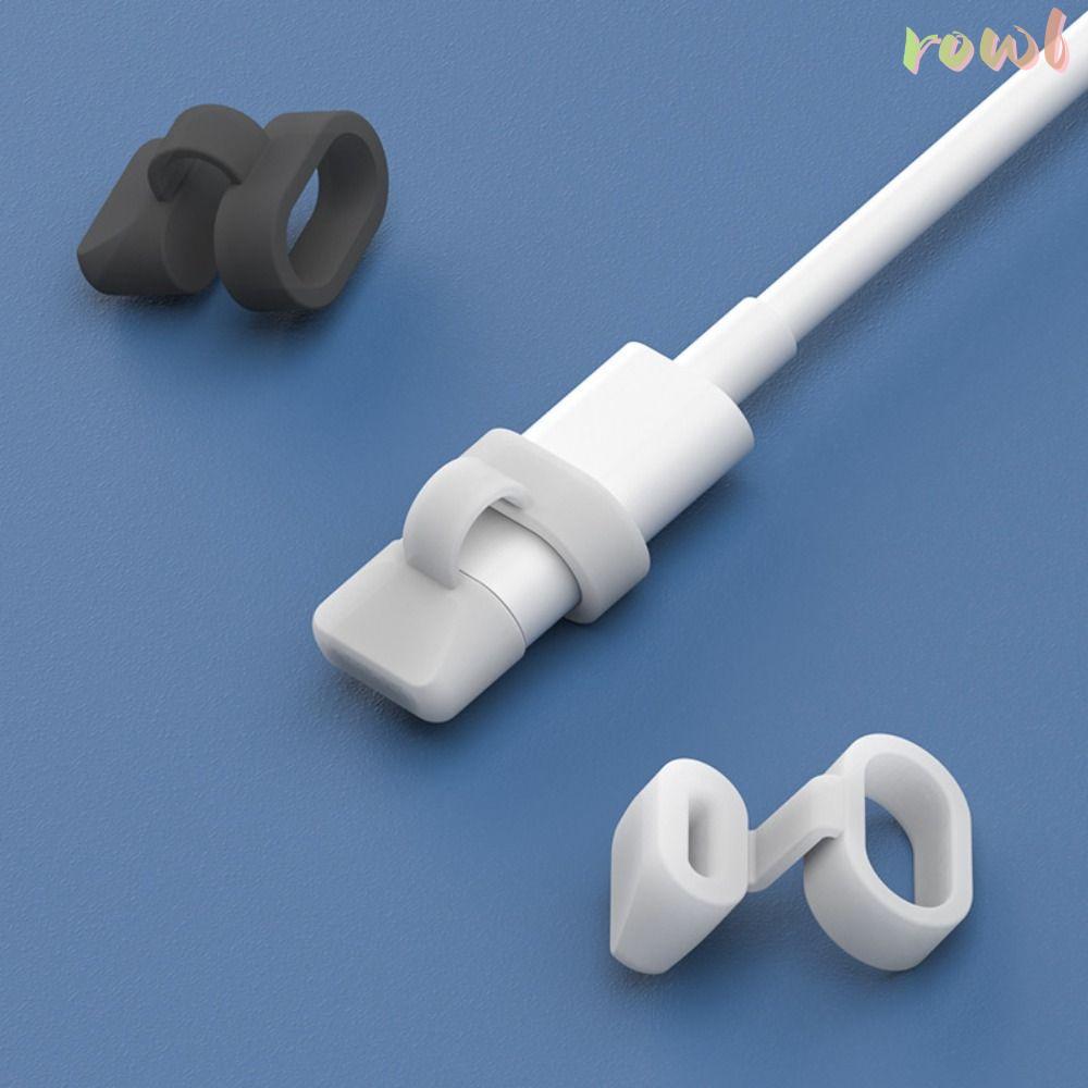 ROWL 10 ชิ้น Type-C Cable ปลั๊กกันฝุ่น, ฝาครอบป้องกันสายข้อมูลป้องกันการสูญหายกันฝุ่น, ปลั๊กกันฝุ่นพอร์ตชาร์จซิลิโคนทนทานสากล
