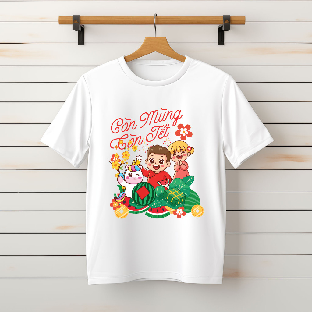 เสื้อยืดผู้ชายและผู้หญิง เสื้อ Tet - วันส่งท้ายปีเก่า - Down Form - TET26P3.29 [HanoiSport]