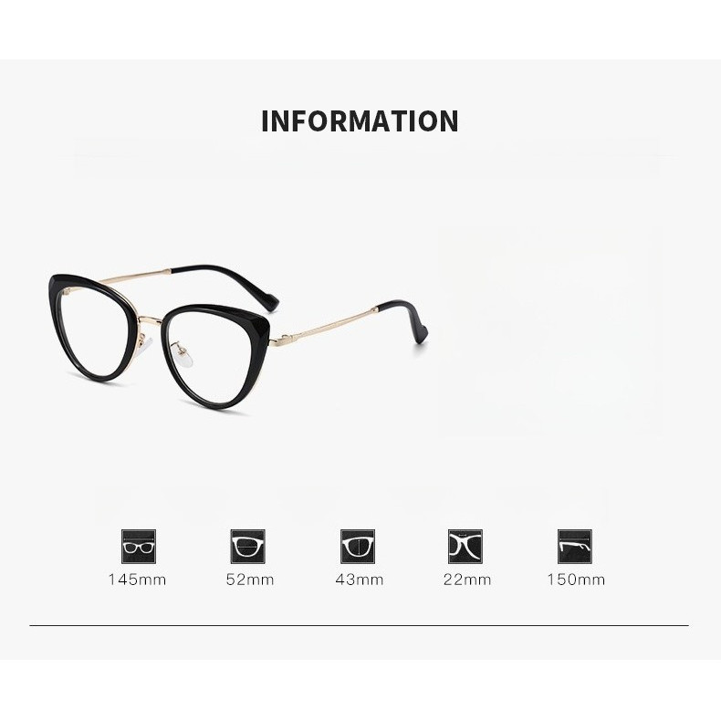 แว่นสายตาปรับแสงอัตโนมัติ (-0 ถึง -4.00) กรอบแว่นสไตล์ตาแมว สไตล์สมัยใหม่สำหรับทั้งชายและหญิง แว่นสายตามาตรฐานนักเรียน - รูปที่ 7