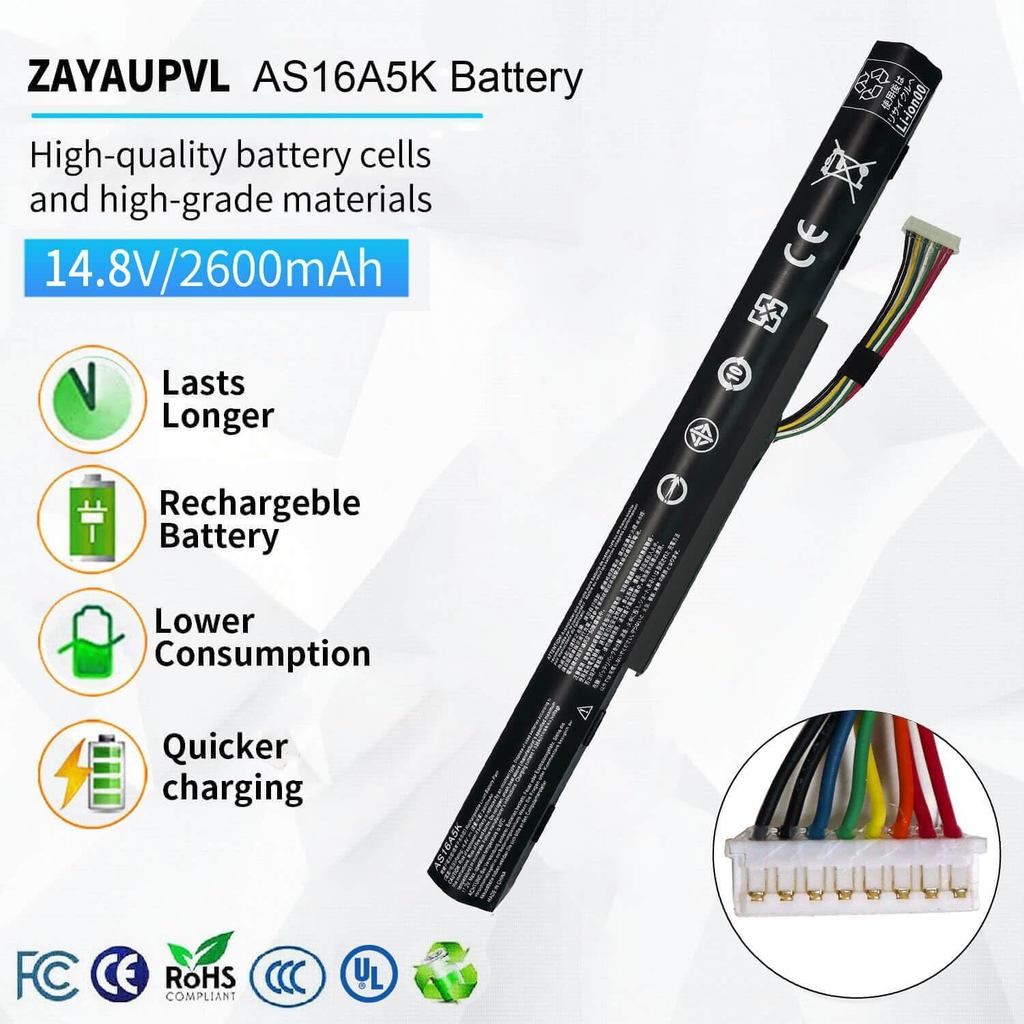 AS16A5K AS16A8K 4ICR19/66 Battery for Acer Aspire E15 E5-575 N16Q2 E5-576G E5-575G E5-475 F5-573 E5-