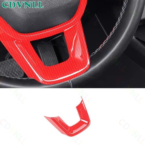 Steering Wheel Strip Panel Cover Trim 1X For Honda HR-V 2023-24 Red Carbon Fiber