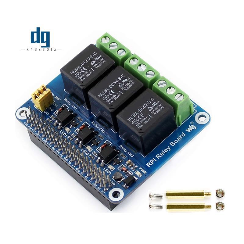 5V 3-Channel รีเลย์โมดูลบอร์ดขยาย Breakout Shield HAT Kit สําหรับ RPI Zero 2 W WH 2W 3