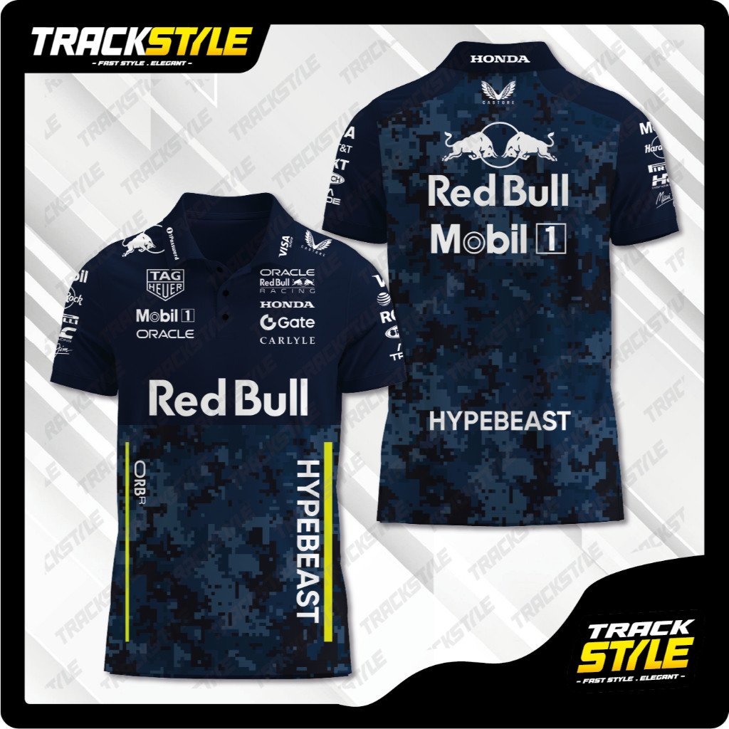 TrackStyle เสื้อโปโล Oracle RedBull Racing HypeBeast Edition สูตร 1 F1 Team 2025 Singapore GPS-5XL