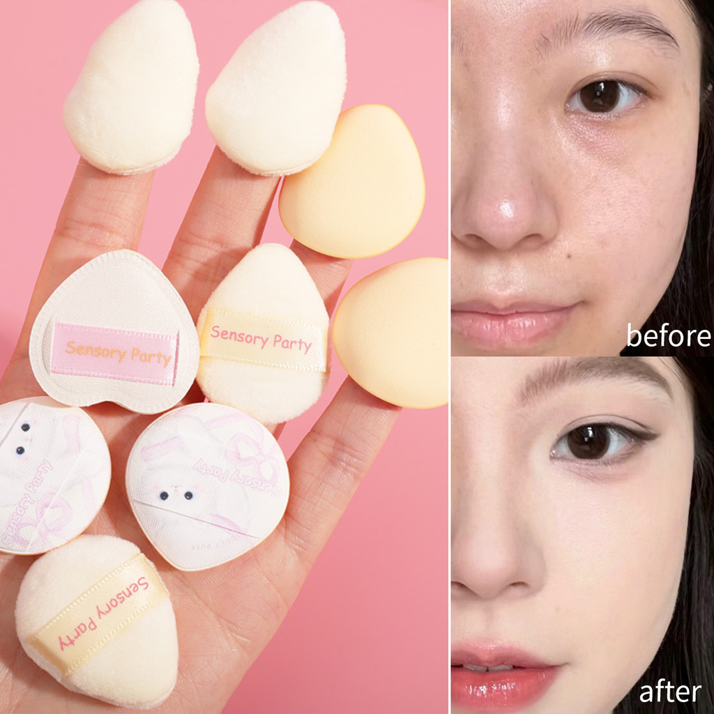 พัฟเบาะลมนิ้วขนาด 5 ชิ้น - ฟองน้ําเครื่องสําอางแบบนุ่มสําหรับรองพื้น - เครื่องมือ Applicator Face Ma