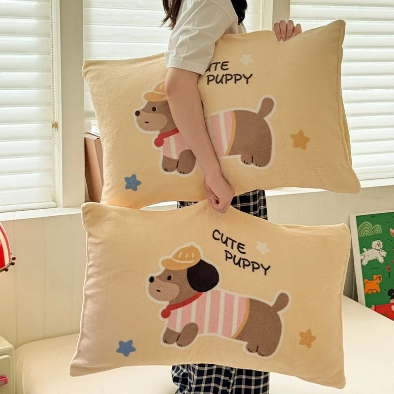 ปลอกหมอนผ้ากำมะหยี่ลายลูกสุนัข 48x74 ซม thumbnail 5