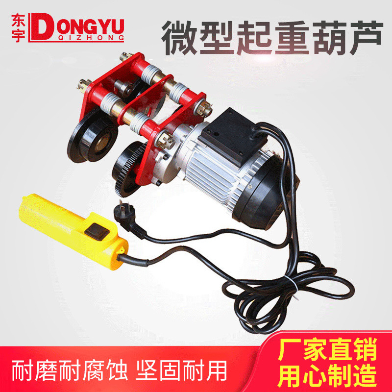 Micro Electric Gourd 220v Crane Lift 1/0.5 ตันตกแต่งก่อสร้าง Lift Crane 6T4N