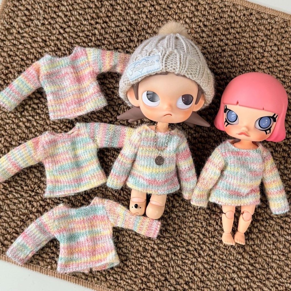[เสื้อผ้าเดียวไม่รวมตุ๊กตา] zsiga Rainbow Sweater molly Doll Clothes Accessories blythe bjd Doll Acc
