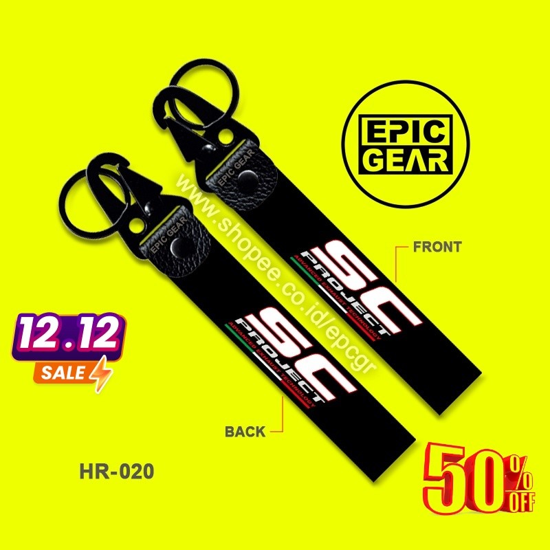GANTUNGAN คุณภาพสูงพวงกุญแจ SC PROJECT KEYCHAIN MOTORCYCLE PREMIUM BRAND RACING EXHAUST COOL IMPORT 
