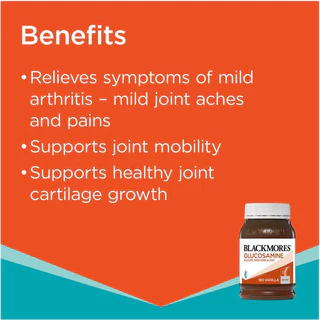 พร้อมส่ง! Blackmores Glucosamine 1500mg One-A-Day 90, 180 Tablets กระดูกอ่อน ข้อเข่าเสื่อม