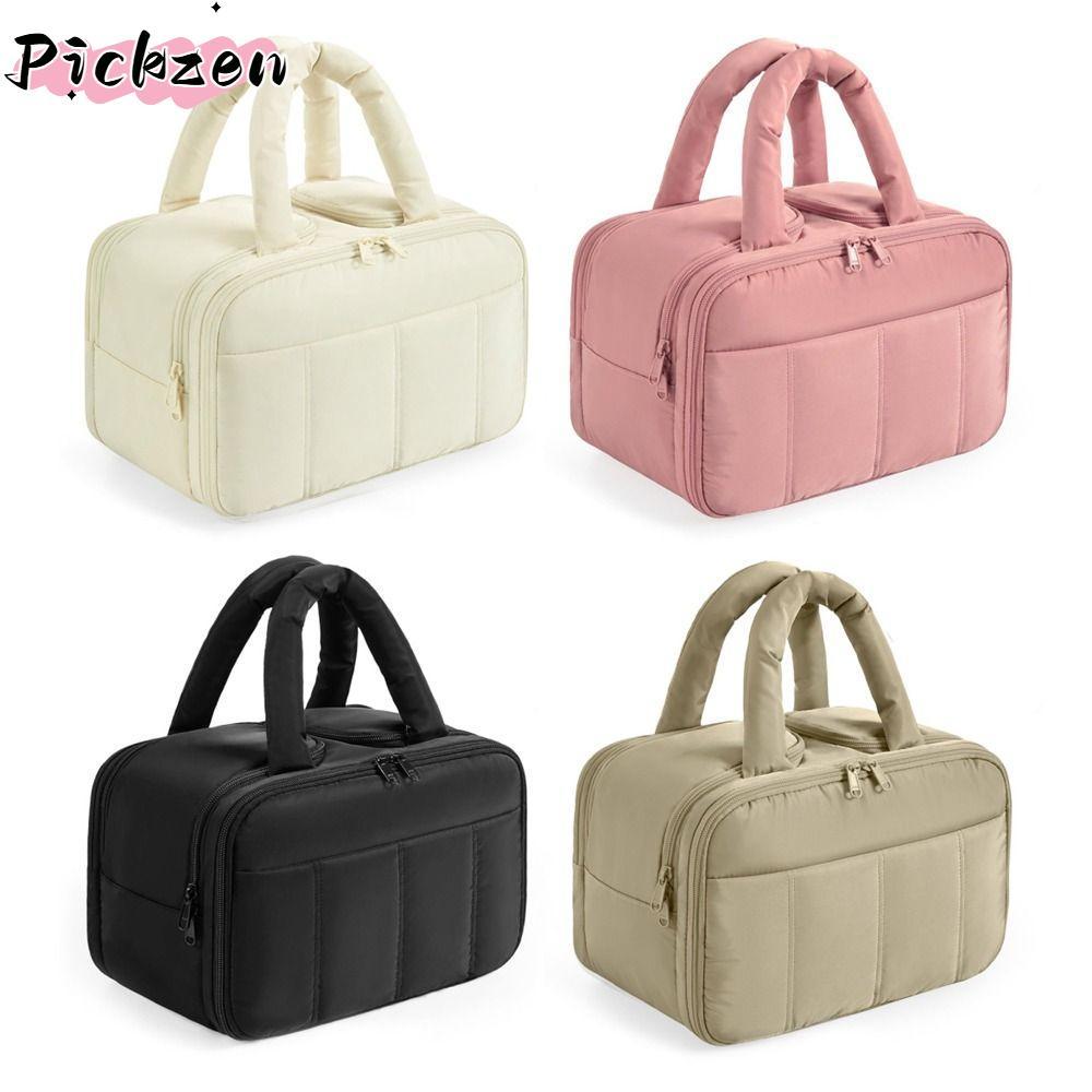 PICKZEN กระเป๋าแป้ง/กระเป๋าเครื่องสำอางผู้หญิง รุ่นน้ำหนักเบา จัดระเบียบได้จุใจ พกพาเดินทาง
