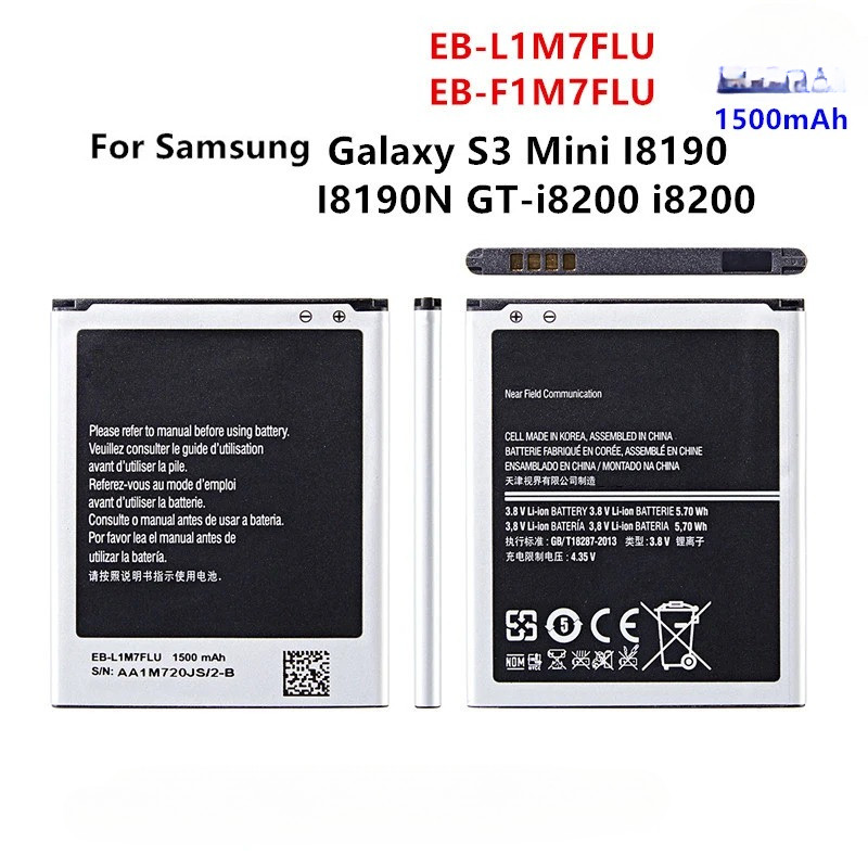 Brand New EB-L1M7FLU EB-F1M7FLU 1500mAh Battery For Samsung Galaxy S3 Mini GT-I8190 i8160 I8190N GT-
