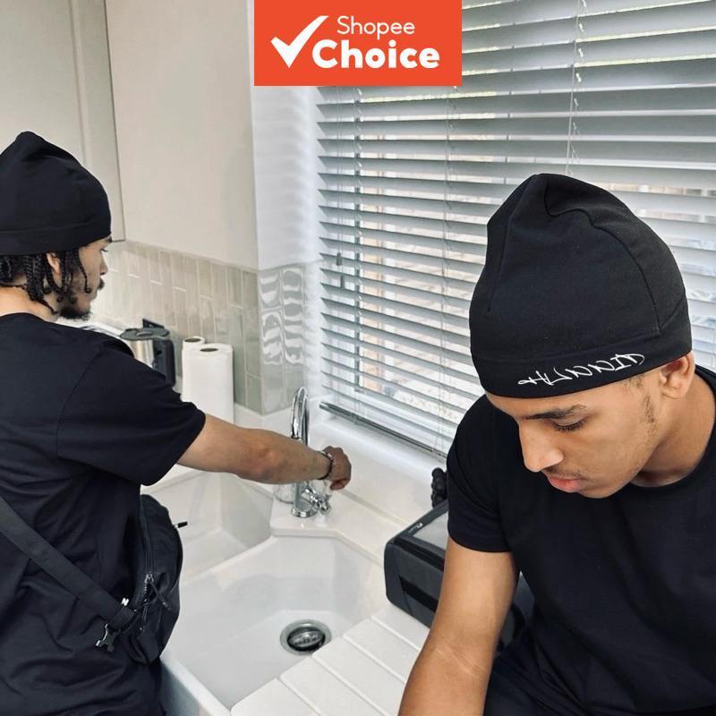 หมวกสกัลล์แคป HUNNID สีดำและเทา