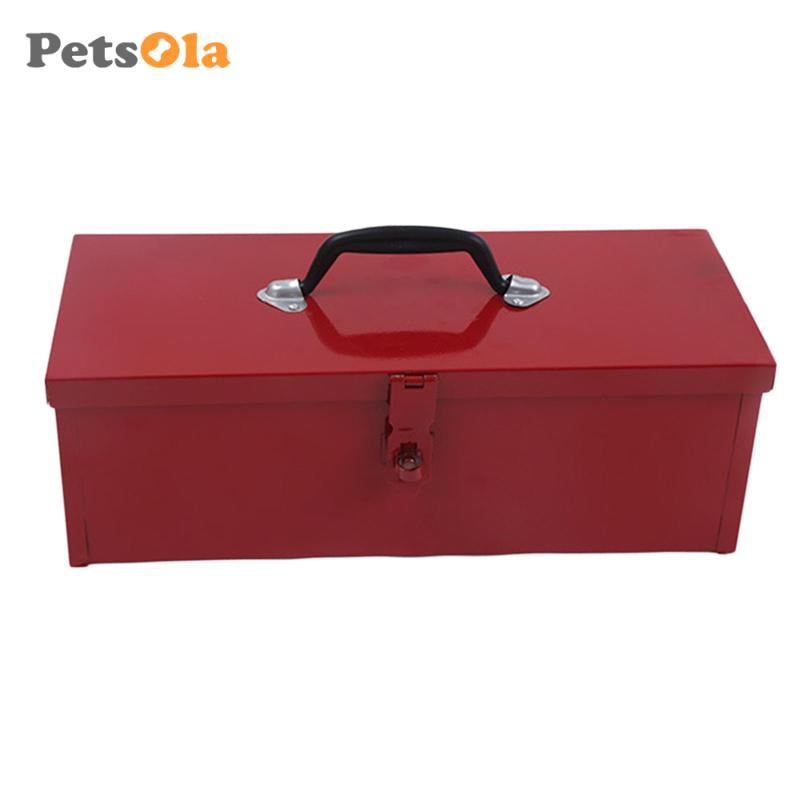 [Koolsoo2] กล่องเครื่องมือเหล็ก Red Organizer แบบพกพา Handle Heavy Duty ที่เก็บของอเนกประสงค์