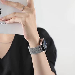 สายรัดแม่เหล็ก Milanese Loop for Samsung Galaxy Watch แถบสแตนเลส 20มม 22 มม for /Redmi Watch/Amazfit/Amazfit Bip 6