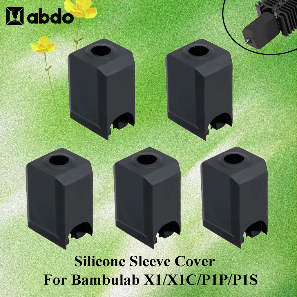 Silicone Socks For Bambu X1 X1C Hotend Extruder Heat Block Case For p1s p1p 3d Printer Parts Black S
