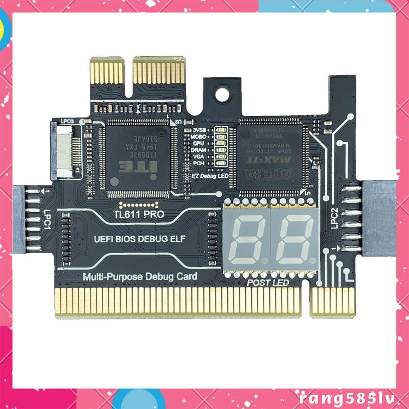 การ์ดวินิจฉัย TL611 PRO, การ์ดวินิจฉัย Pcie สําหรับเมนบอร์ด Pci เดสก์ท็อปและแล็ปท็อป (สีดํา) rang585