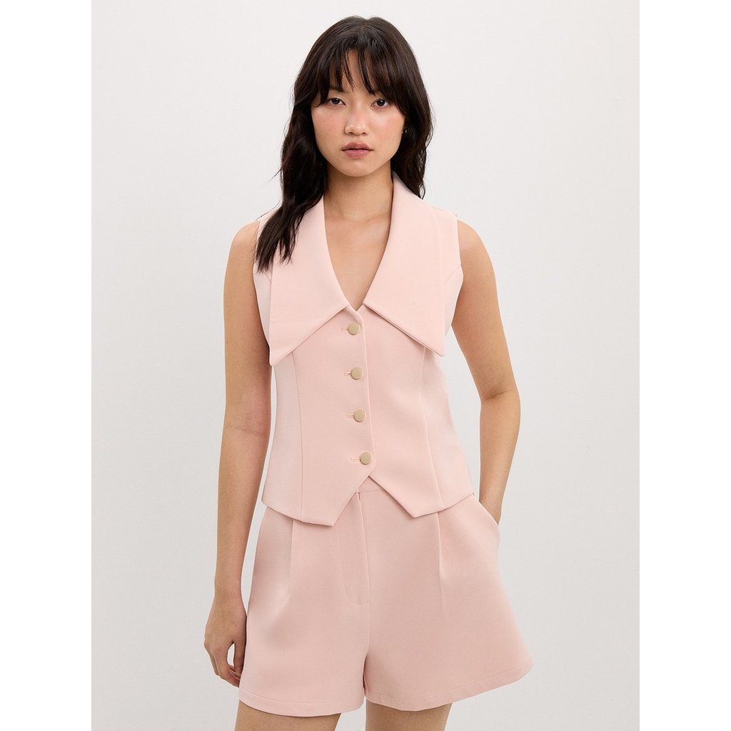 [Pomelo] เสื้อกั๊กคอปกโอเวอร์ไซส์ / Oversized Collar Vest