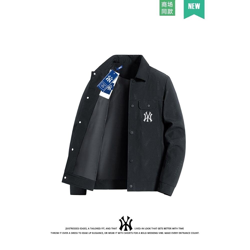 MLB Men's Corduroy Jacket เสื้อแจ็คเก็ตผู้ชายแบรนด์ MLB สไตล์คลีนๆ