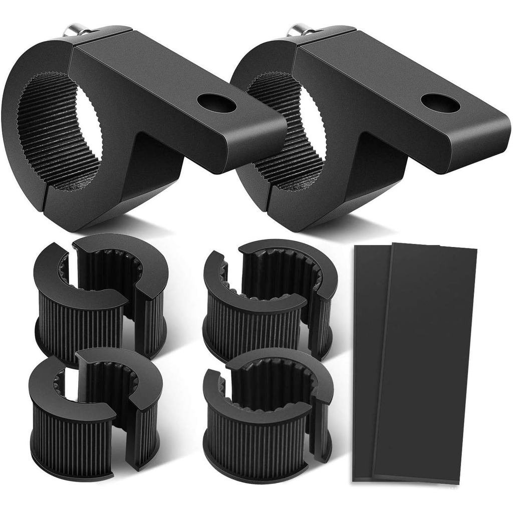 Nilight - 90027B 2PCS ไฟ LED Bar แนวนอน Bar Clamp ติดตั้งชุด Fit บน 0.75 "1 "1.25 "Bull Bars แร็คหลั