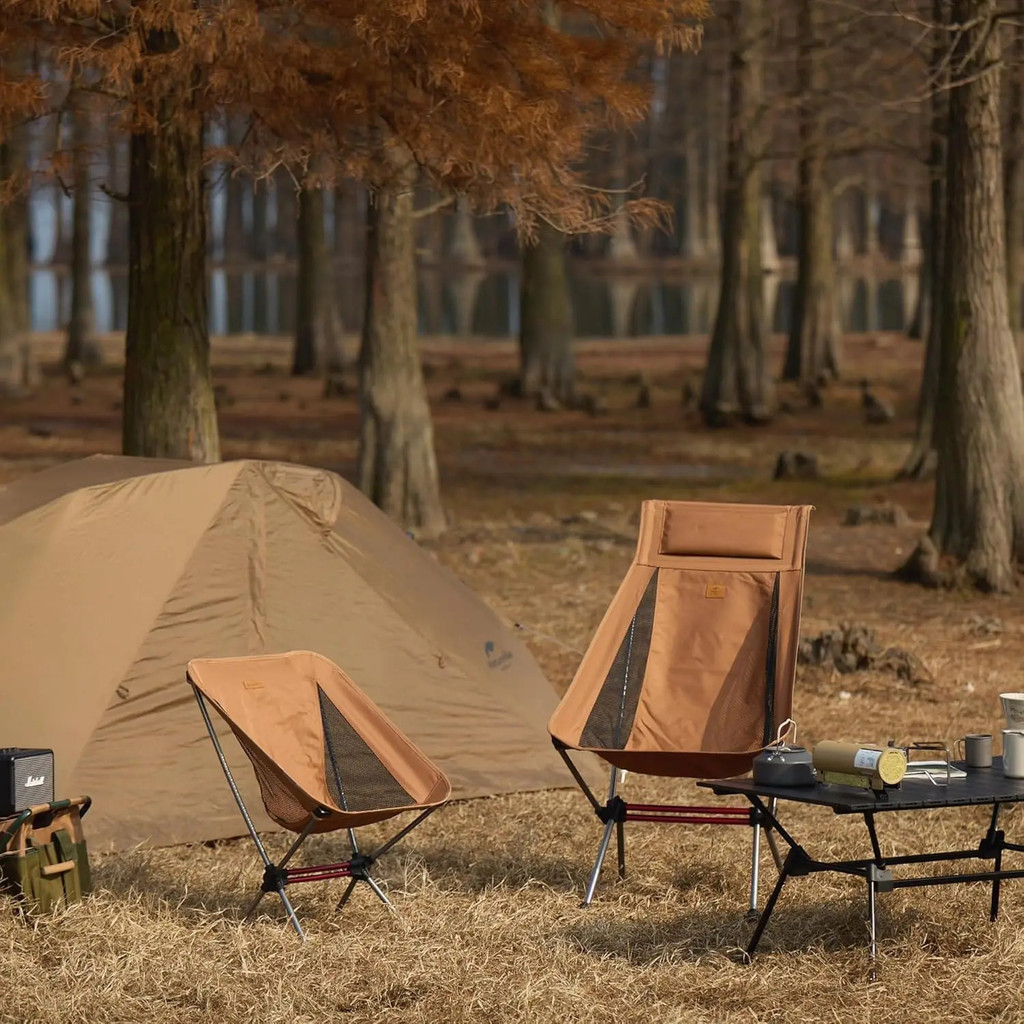 Naturehike Yl08 เก้าอี้ตั้งแคมป์เบามาก, เก้าอี้แบกเป้แบบพกพา 2.12 Lbs พร้อมกระเป๋าจัดเก็บ & ตีนป้องก