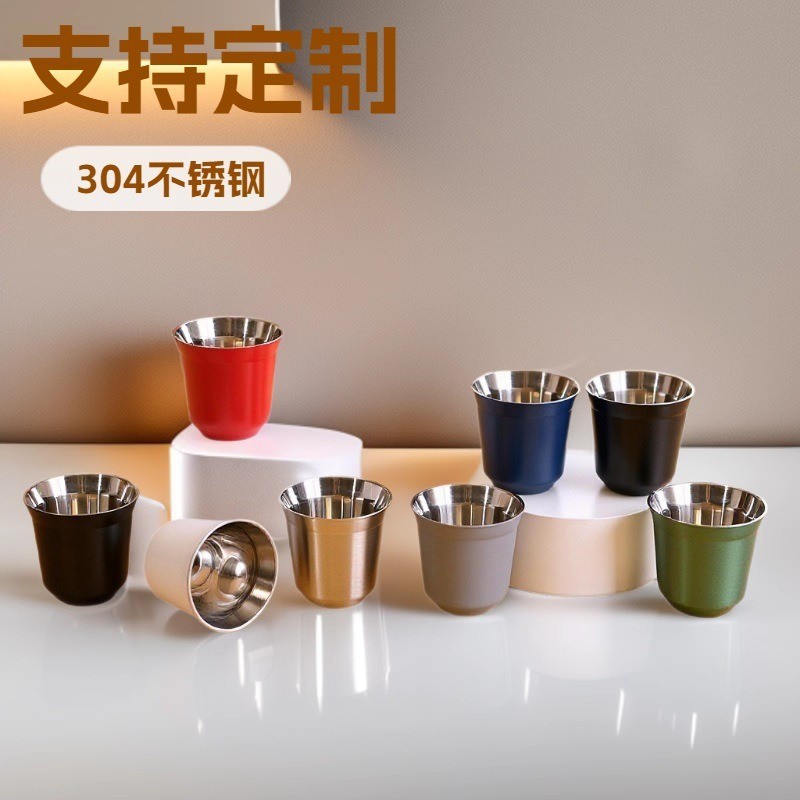 304สแตนเลสแก้วไวน์ขนาดเล็กสองชั้นสูญญากาศฉนวนความจุขนาดเล็กมินิแก้วกาแฟครัวเรือนแก้วเบียร์ HAVN