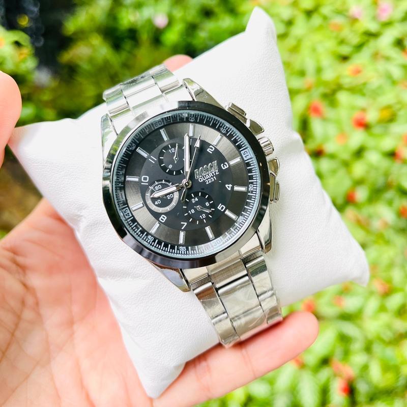 【Mee Shop】นาฬิกา นาฬิกาข้อมือผู้ชาย BOSCK กันน้ำ สายสแตนเลส พร้อมกล่องใส่นาฬิกา