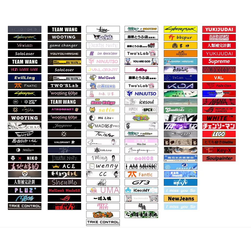 Wooting คีย์บอร์ดริบบิ้นตัดโลโก้ที่กําหนดเองปรับแต่งหัวข้อความ D คีย์บอร์ดแขวน ATK68 MAD60 HM66 Wott