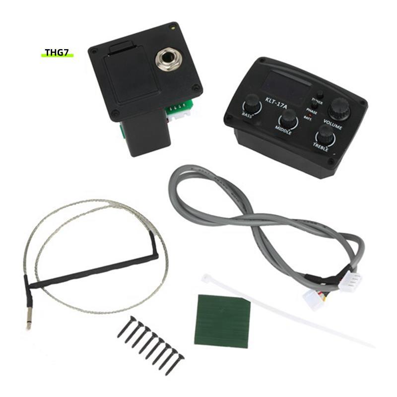 Belinda7Acostic Guitar EQ Preamp พร้อมจูนเนอร์ Procedding ดิจิตอล 3 Band EQ Equalizer พร้อมจูนเนอร์ก