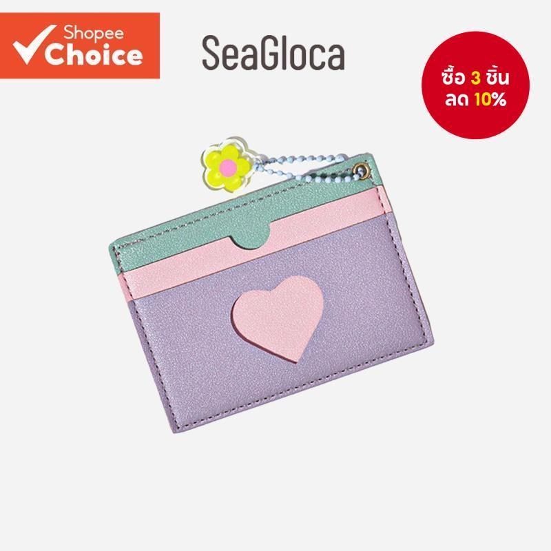 Seagloca เกาหลี Simple Ultra-Thin และ Multi-Card Slot Card Holder สําหรับผู้หญิงไม่มี 1808