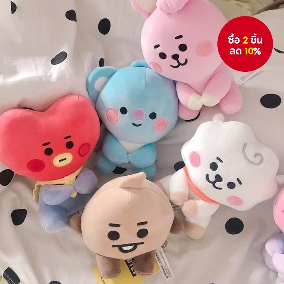 BT21 ของเล่นตุ๊กตายัดไส้ขนาดเล็กน่ารัก พวงกุญแจ จี้กระเป๋าเครื่องประดับสําหรับเด็ก อุปกรณ์ประกอบการเล่น ของขวัญตุ๊กตาอ่อนนุ่ม