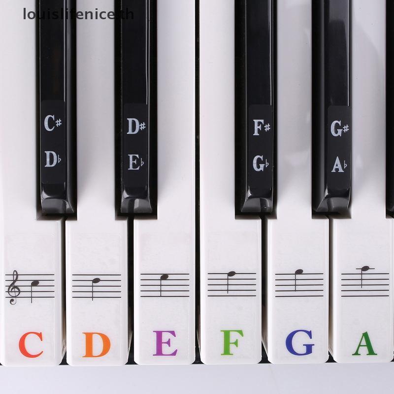 LNTH 1Pc Multicolor Piano Stickers คีย์บอร์ด Key Note Labels สําหรับผู้เริ่มต้น HOT