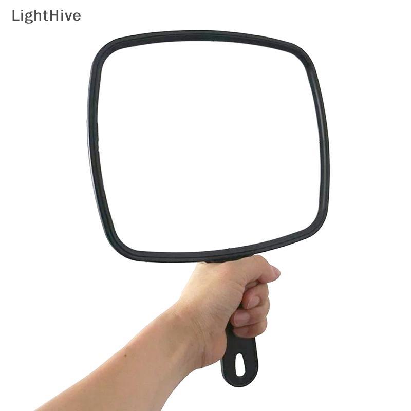 [LightHive] กระจกมือถือร้านทําผมมือถือช่างทําผมกระจกพร้อมที่จับกระจกมือที่ใช้งานได้จริงสําหรับบ้าน (TH)