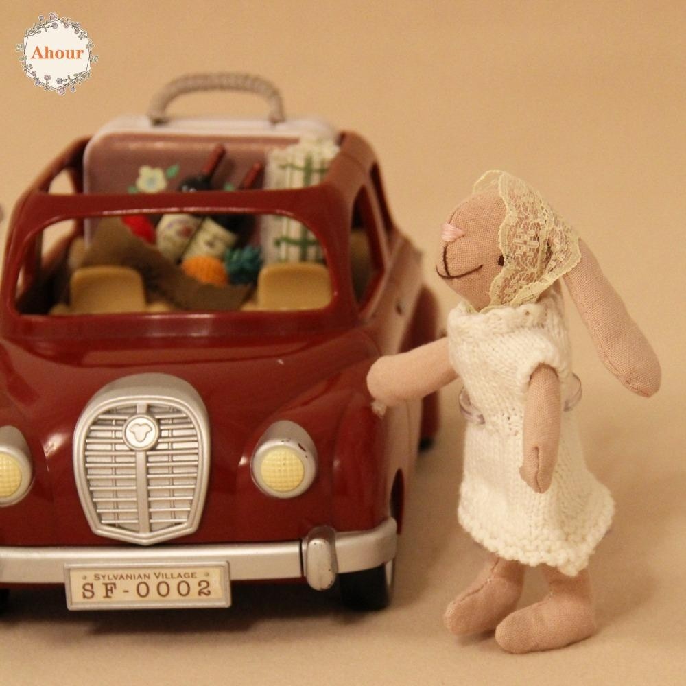 Aoor Cartoon Doll Cute Native Waldorf Knitted Rabbit Soft Outfit Handmade Doll Toy For Kids Gift