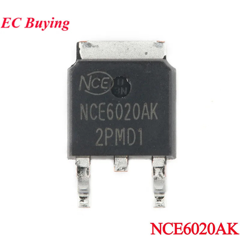 10 ชิ้น/5 ชิ้น NCE6020AK NCE6020 NCE 6020AK TO-252-2 60 V/20A N-channel MOS Field Effect Tube MOSFET SMD IC ชิป