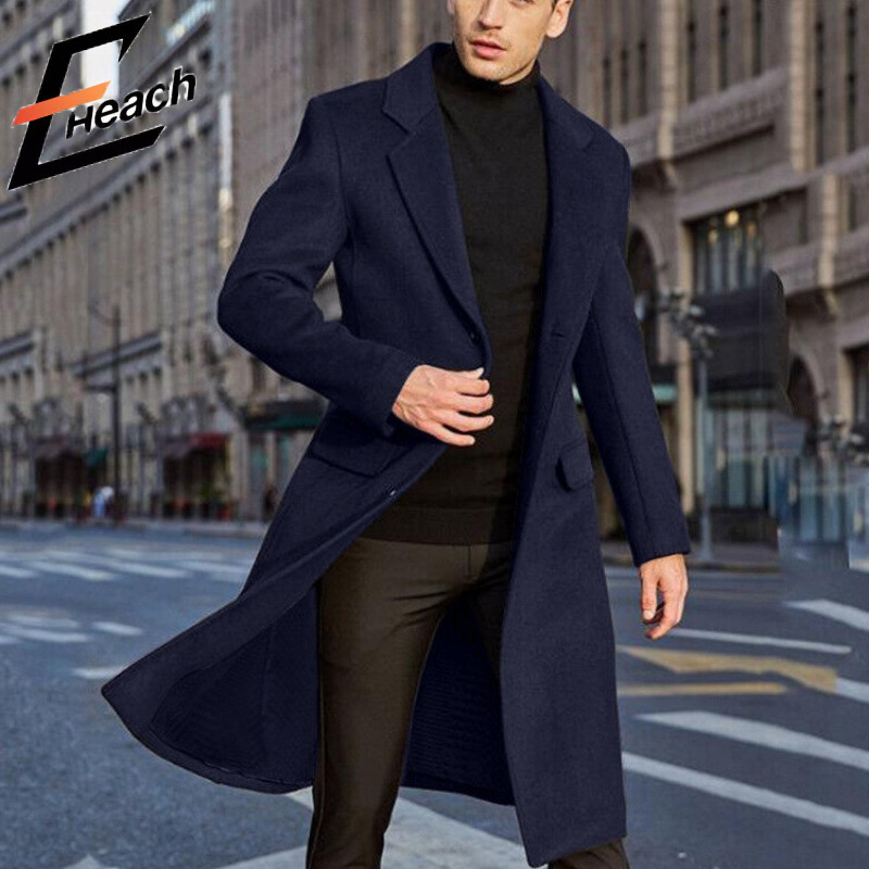 เสื้อโค้ทขนสัตว์กันลมสำหรับผู้ชาย สไตล์อังกฤษ