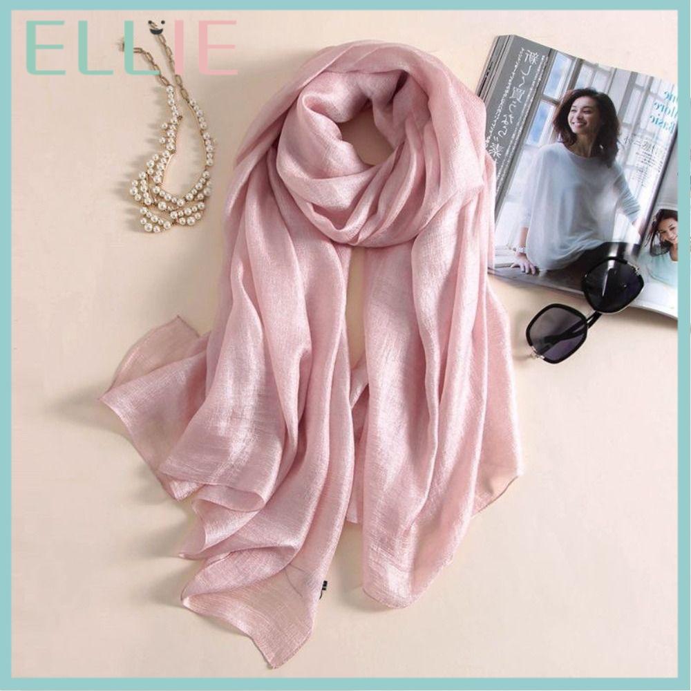 ELLIE ผ้าคลุมไหล่กันแดดน่าสวมใส่สำหรับผู้หญิง ทำจากผ้าลินินขนาด 180x85 ซม. เหมาะสำหรับหลากหลายโอกาส