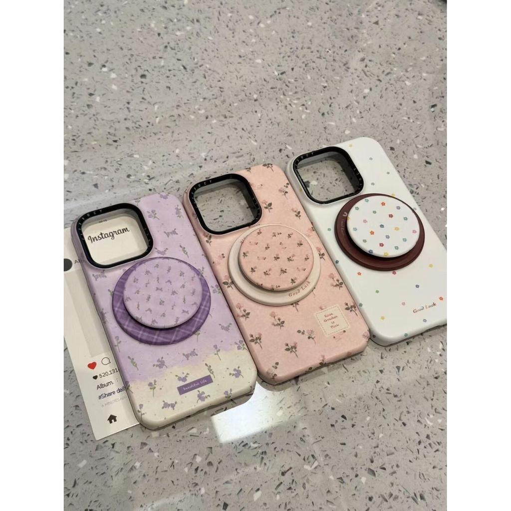 Sidos สไตล์เกาหลีดอกไม้วงเล็บแม่เหล็กเหมาะสําหรับ ihone16promax Apple 15pro เคสโทรศัพท์ 14 ฟิล์ม 13 